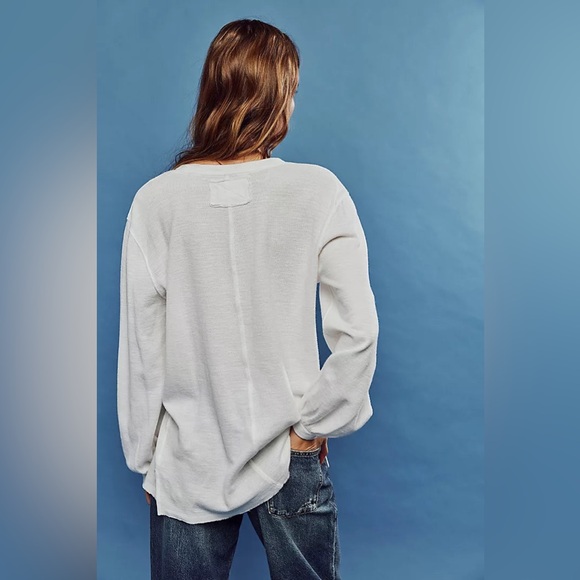 NWT Free People We The Free Soul Song Long Sleeve Tee in Ivory Size Large - Picture 3 of 16